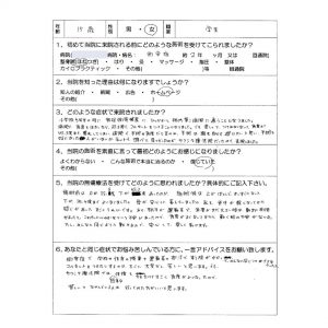 側弯症45.3度が35.4度に変化